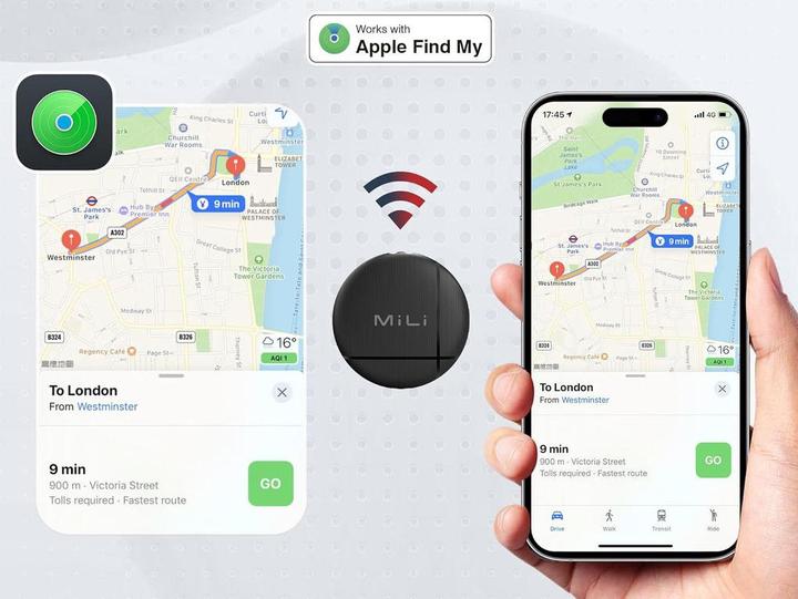 Produktbild Mili LiTag Gegenstandsfinder - Schwarz (iOS, iPadOS)