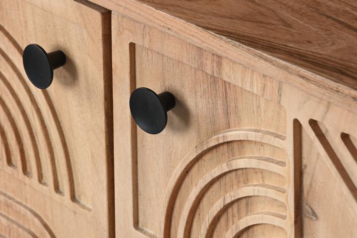 Actual product image Esprit TV furniture Home Brown Black Metal Acacia 145 x 40 x 52 cm