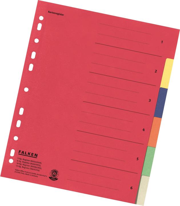 Actual product image Falken Register cardboard