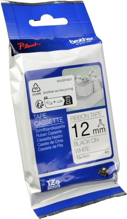 Produktbild Brother TZe-R231 (1.20 cm, Schwarz)