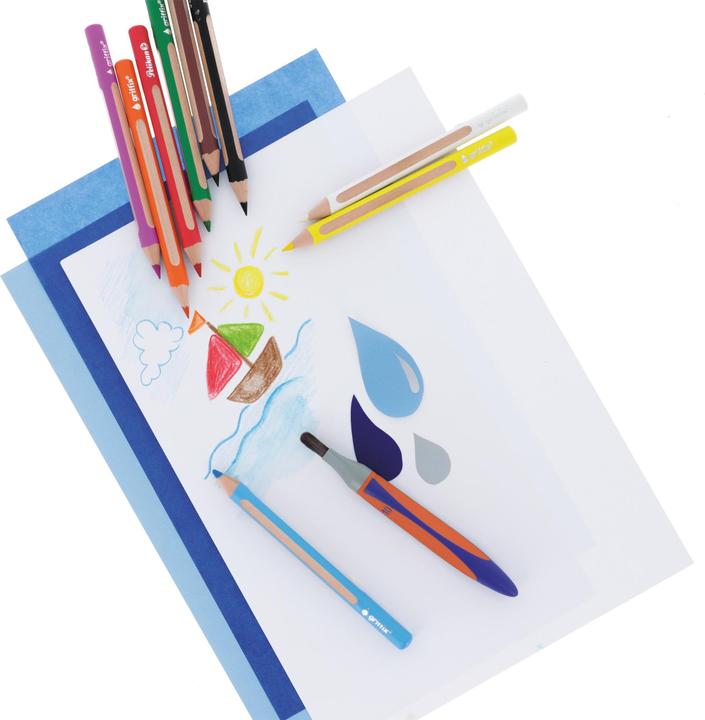 Actual product image Pelikan Coloured pencil case 8+1ST Griffix WV assorted (Assorted colours, incl. pencil, 10 x)