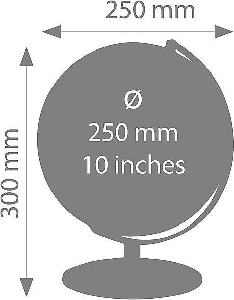 Produktbild emform Tischglobus Planet metallic-blau/silber (25 cm)