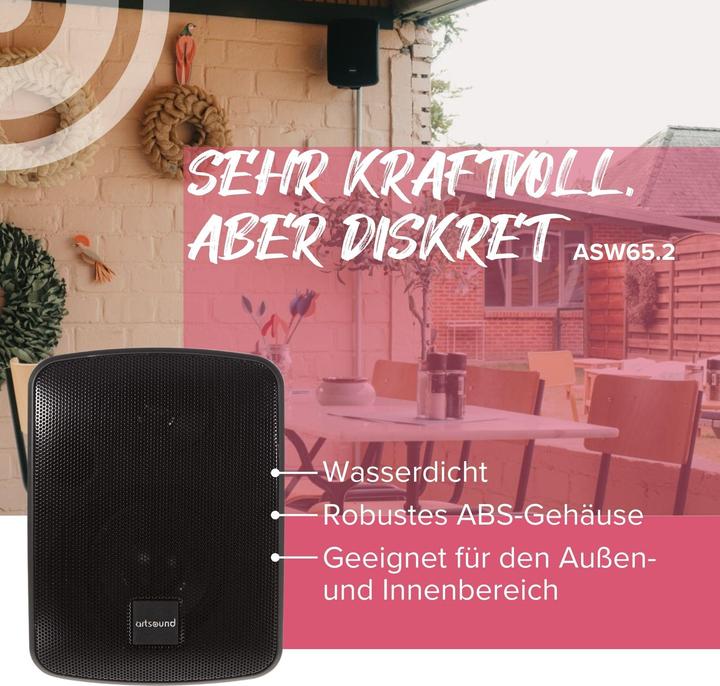 Actual product image Artsound ASW65.2 B 175W Zwart luidspreker (Active, 1x 175 W)