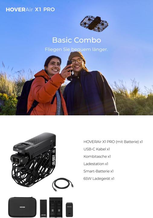 Produktbild HoverAir X1 PRO Combo (16 min, 545 g, 12 Mpx)