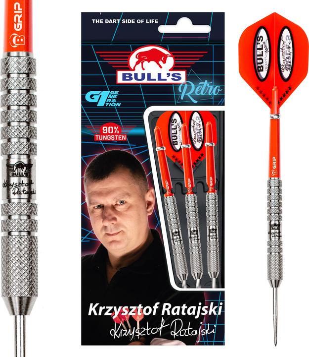 Image du produit Bulls BULL'S Retro Krzysztof Ratajski fléchettes en acier 1 jeu (20 g)