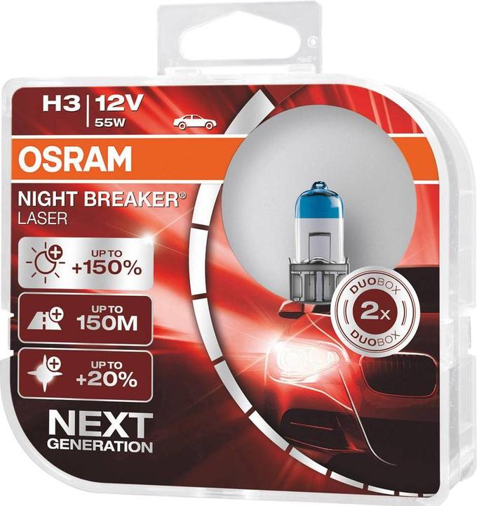 Immagine prodotto Osram 4062172388160 Lampadine alogene Night Breaker® Laser Next Generation H3 (H3)