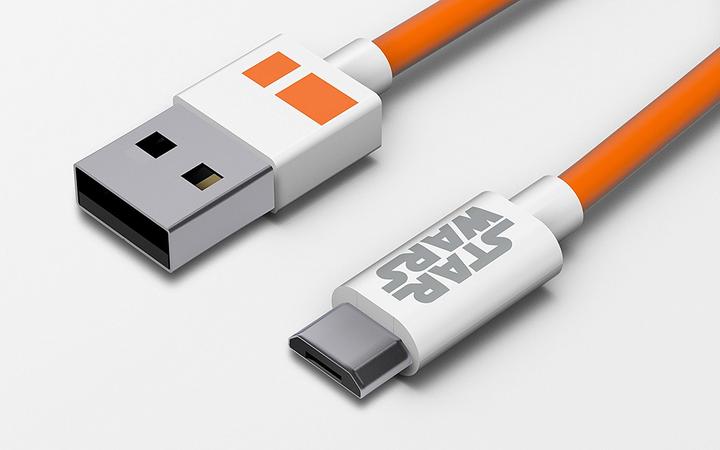 Produktbild Tribe Line - Microusb Cables - 1,2 M (4ft.) - Bb-8 (1.20 m, USB 2.0)