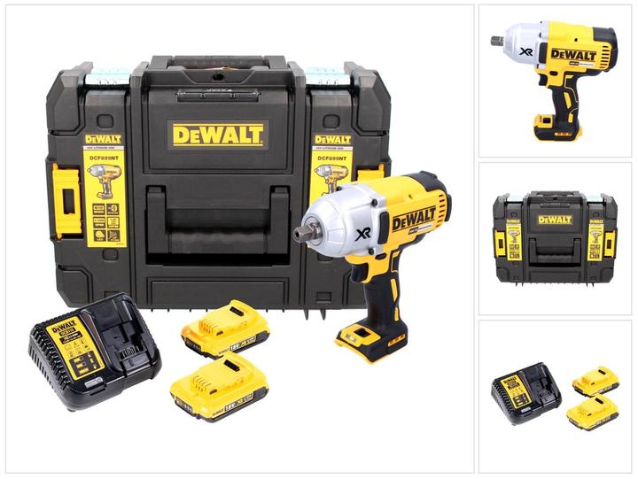 Produktbild DeWalt DCF 899 D2 Akku Schlagschrauber 18V 1/2" 950Nm Brushless Kugelrastung + 2x Akku 2,0Ah + Ladeg (Akkubetrieb)