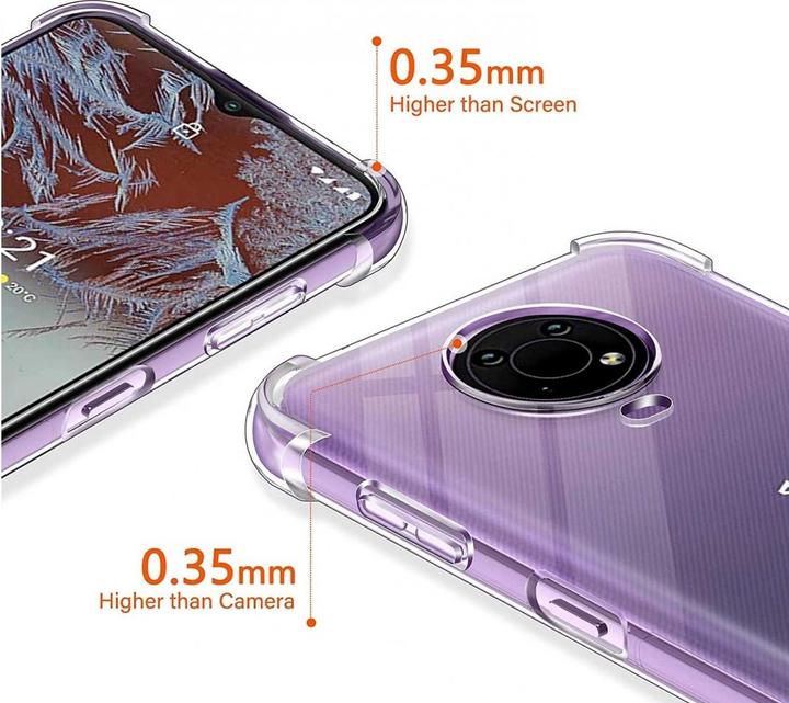 Actual product image Screenguard Nokia G10 Cover Crystal Soft Airbag Bumper (Nokia G10)