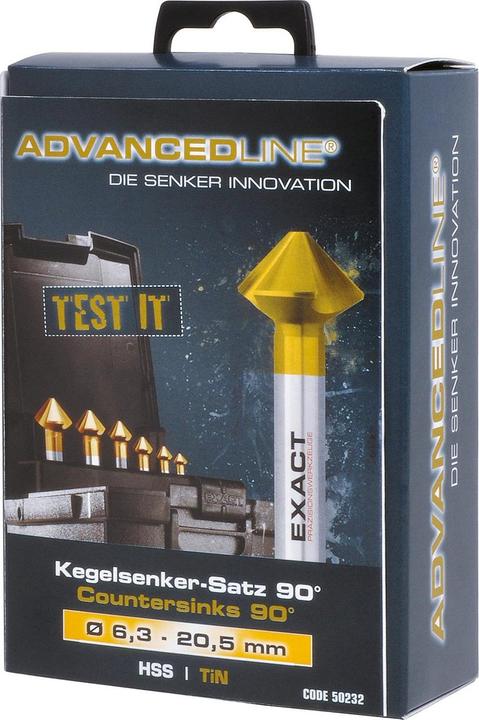Productafbeelding Exact Verzinkboor 23 mm HSS TiN 50229 rechte schacht 1 st (50229) (23,0 millimeter)