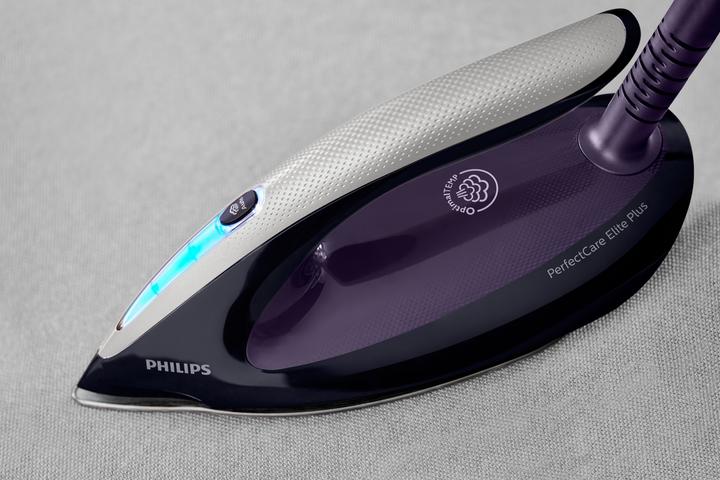 Actual product image Philips GC9675/80 PerfectCare Elite Plus Steam Ironing Station, Black/Purple (2700 W, 550 g/min)