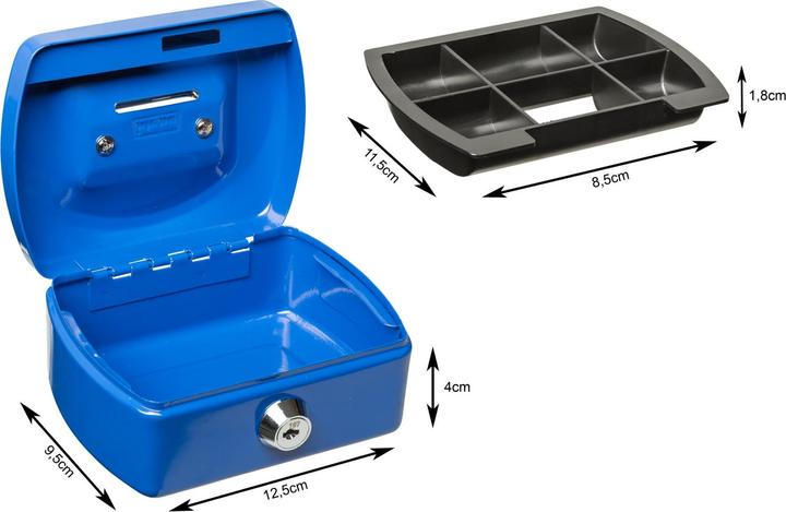 Produktbild Idena Geldkassette Mini 125x95x60mm, blau