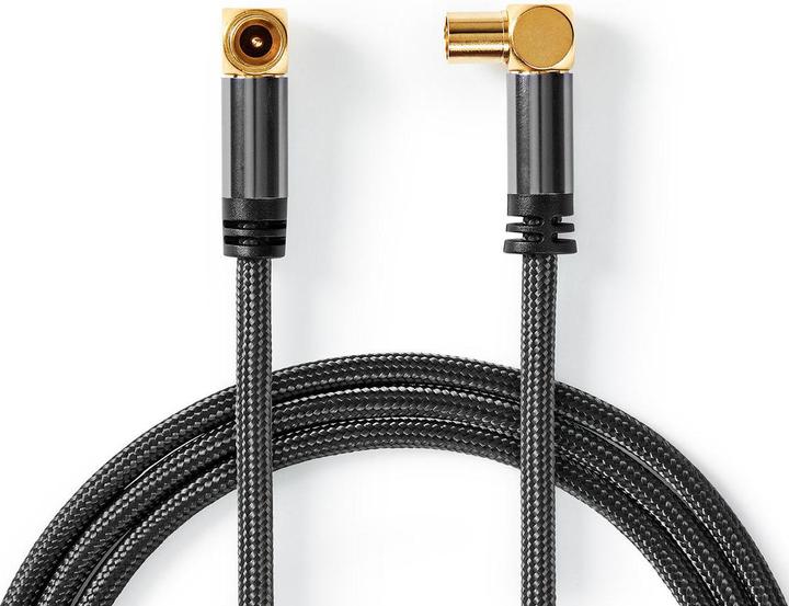 Produktbild Nedis Koaxial Kabel - IEC Stecker - IEC Buchse - Vergoldet - 75 Ohm - 4-fach geschirmt - 5 m - run (75 dB, Antennenkabel)