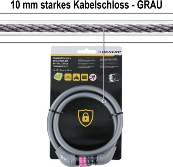 Actual product image Dunlop Combination lock 4as