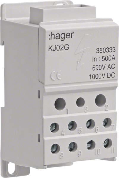 Produktbild Hager HAG KJ02G Verteilerblock 500A f. Flachkupfer