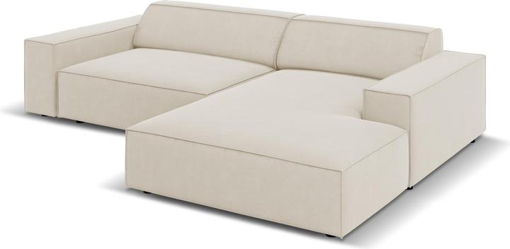 Actual product image Micadoni Velvet Modular Right Corner Sofa, "Jodie", 3 Seats, 224x166x70Made in Europe (Corner sofa)