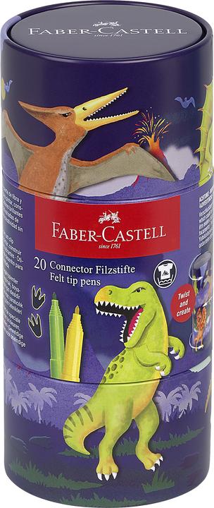 Actual product image Faber-Castell Fibre pen case 20pcs Connector assorted. (Multicoloured, 20 x)