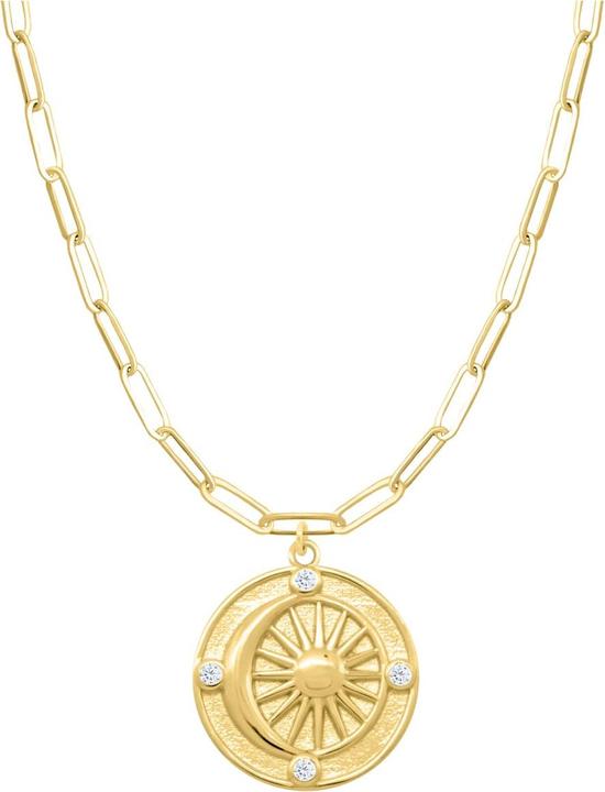 Candy Halskette Cosmos, 925 Sterling Silber, vergoldet (925er Sterlingsilber, 18k vergoldet, 47 - 50 cm)
