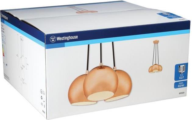 Produktbild Westinghouse Cluster Pendelleuchte Kupfer Ausführung mit 3 Lampen (E27)