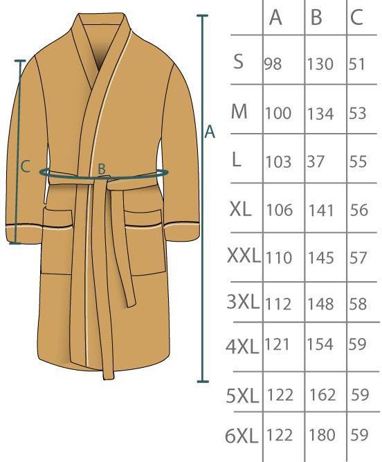 Image du produit Normani Peignoir Bali en gaufre piqué pour hommes (5XL)