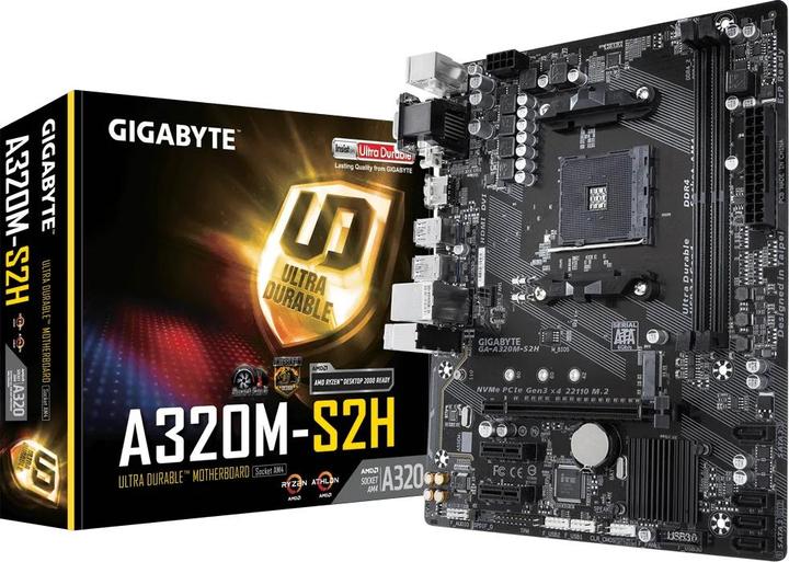 Produktbild Gigabyte GA-A320M-S2H (AM4, AMD A320, mATX)