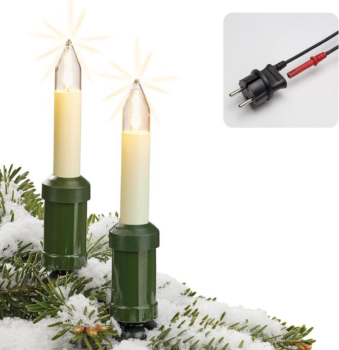 Actual product image Hellum LED Filament Shaft Candle Necklace 20flg outdoor (22 m)