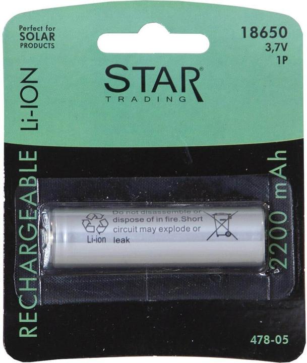 Produktbild Star Trading Batterie (1 Stk., 18650, 2200 mAh)