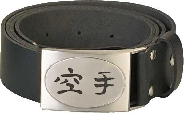 Produktbild Ju-Sports Gürtel echt Leder mit graviertem Kanji Karate (140)