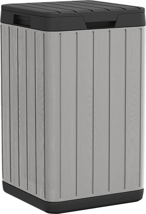 VidaXL Outdoor-Mülltonne Grau 38x38x65 cm PP,Farbe: Grau (80 l)