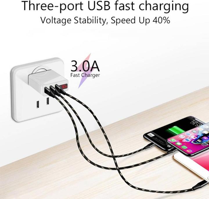 Produktbild Eaxus USB-Ladegerät 3-Fach mit Spannungsanzeige (45 W)