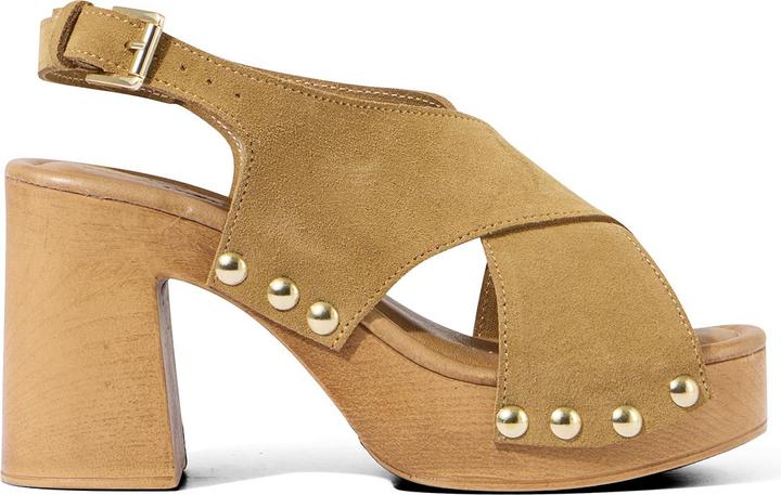 Actual product image Joe Browns Wooden Heel Suede Shoes (38)