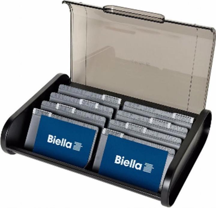 Actual product image Biella Business Card Box 60 x 245 x 180 mm Black/Grey (60 x 245 x 180 mm)
