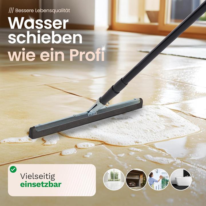 Produktbild Novaliv 2X Wasserabzieher Boden mit Stiel Wasserschieber Dusche Bodenabzieher Gummiabzieher Auto Fen (1 Stk.)
