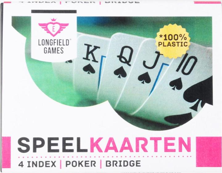 Image du produit Longfield Games Cartes à jouer 100 % plastique, 2 jeux dans une boîte en plastique (Allemand)