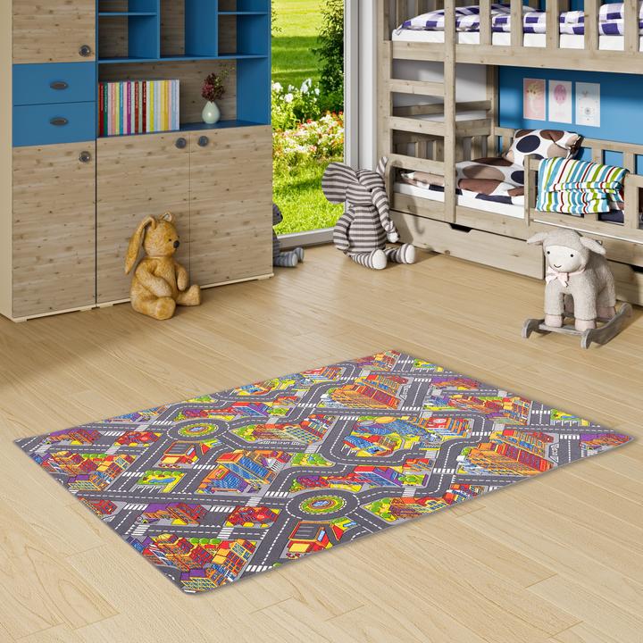 Image du produit Snapstyle Tapis de jeu pour enfants Tapis de rue 3D Big City (100 x 400 cm)