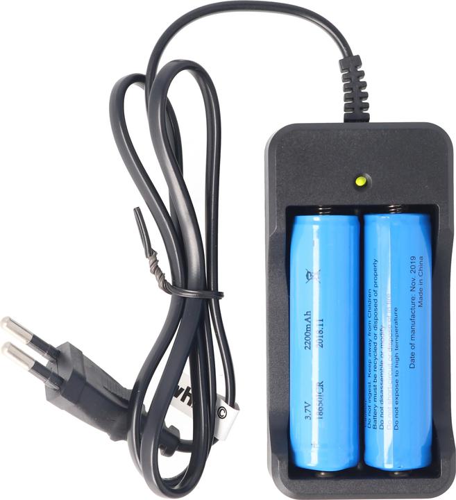 Immagine prodotto AccuCell Ladegerät für 1 oder 2 Stück 18650 Li-ion Akku, 17670 Li-ion Akku (Caricabatterie senza batteria)