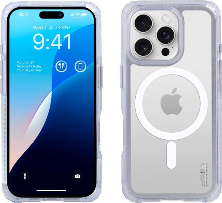 Productafbeelding SoSkild Apple iPhone 16 Pro Defend Case Magnetic Ring Transparent (Apple iPhone 16 Pro)