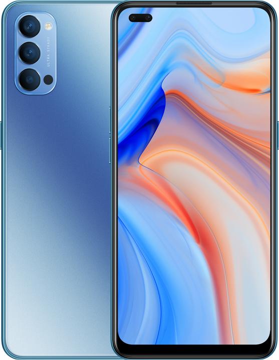 Produktbild OPPO Reno4 (128 GB, Galactic Blue, 6.40", Dual SIM, 48 Mpx, 5G)
