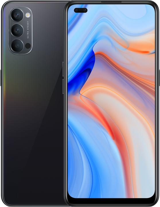 Produktbild OPPO Reno4 (128 GB, Space Black, 6.40", Dual SIM, 48 Mpx, 5G)