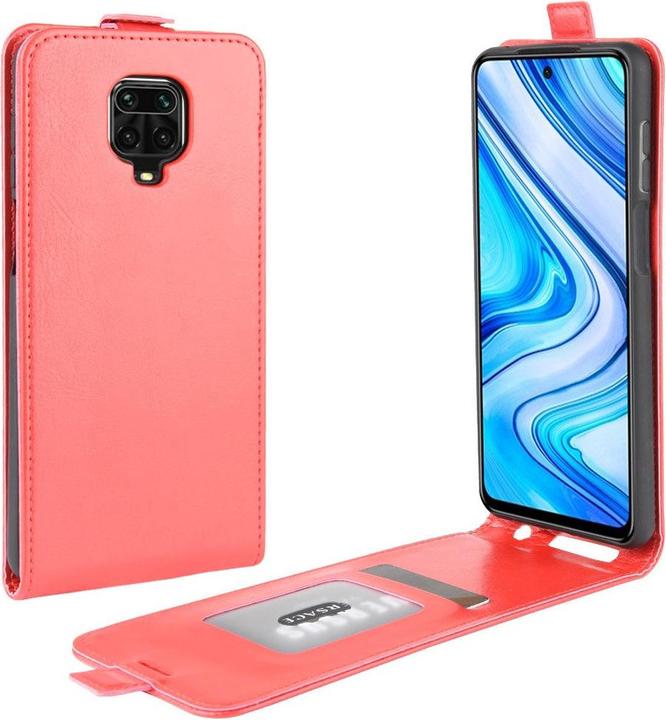 Produktbild Cover-Discount Xiaomi Redmi Note 9 Pro - Klassisches Flip Case vertikal rot (Xiaomi Redmi Note 9 Pro Max, Xiaomi Redmi Note 9S, Xiaomi Redmi Note 9 Pro)