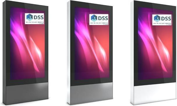 Produktbild DSS Indoor Stele Portrait,50" Bildschirm,silber/schwarz