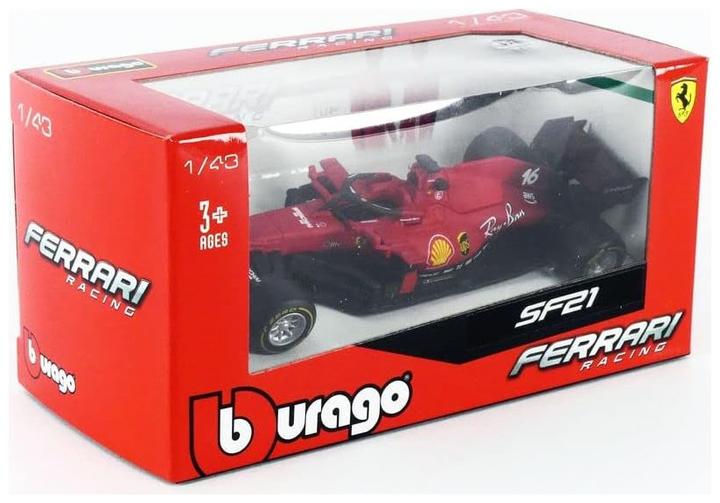 Image du produit Bburago 18-36829 v1 Μεταλλικό Συλλεκτικό Αυτοκινητάκι Ρεπλίκα F1 Ferrari SF21 #16 Charles Leclerc κλ