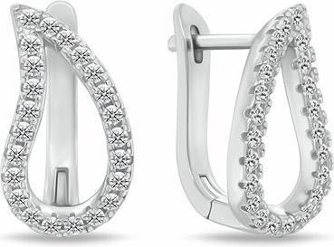 Brilio Silver - Beautiful silver butterfly earrings with zircons EA1114WP
