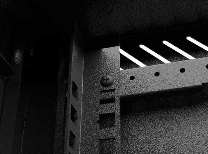 Produktbild Lanberg Szafa Instalacyjna Rack Wisząca 10 6u 300x300 Czarna Drzwi Przeszklone (Flat Pack) (6 HE, 10 Zoll Rack)