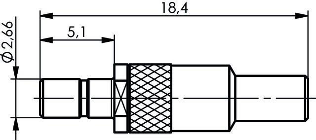 Actual product image Telegärtner SSMB connector plug, straight 50 Ohm J01190A0011 1 pc. (50 dB, Antenna cable)