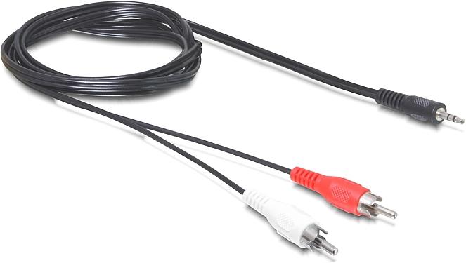 Actual product image Delock Cable audio jack plug > 2 x cinch plug (1.50 m, 3.5mm jack (AUX), Cinch)