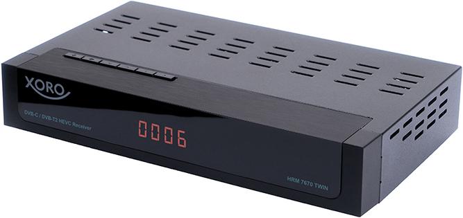 Xoro 2x DVB-C, 2x DVB-T/DVB-T2, 75 Ohm, 113- C, 174-230/470-858 T/T2 HDMI, AV, USB 2.0, LAN (DVB-C, DVB-T, DVB-T2)