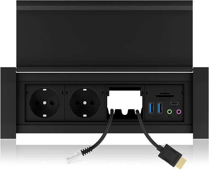 Produktbild Icy Box IB-TS401-4 (2 x, USB-A, 1.80 m)