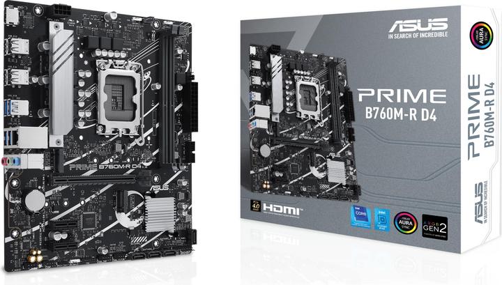 Immagine prodotto ASUS MB PRO B760M-R D4 (LGA 1700, Intel B760, mATX)