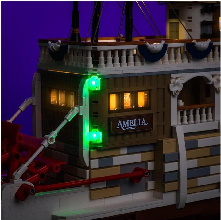 Actual product image Light my bricks LMB 2.0 LEGO® 21356# River Steamboat Light Kit